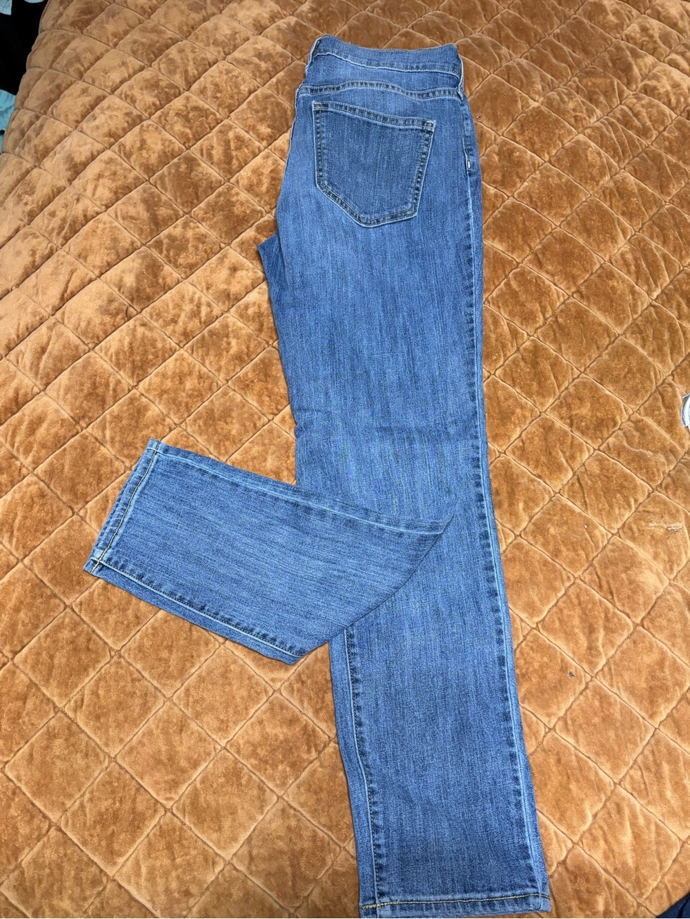 Old Navy Light Blue Denim Jeans with Gold Stitching